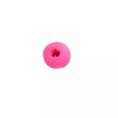 Бусинка круглая цв.розовый 6х6см. - 1 шт.